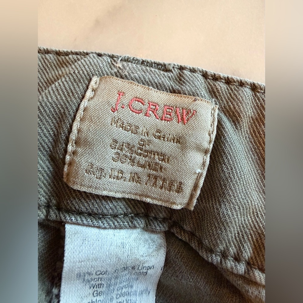 J. Crew Cotton Linen Cargo Crop Pants - Women’s Size 10 “City Fit” - Picture 8 of 12